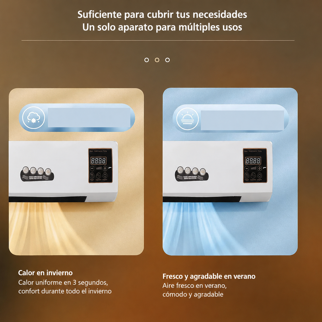 Calor en invierno y frescor en verano